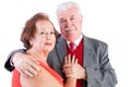 Loving elderly Valentines couple