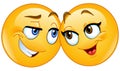 Loving emoticons Royalty Free Stock Photo