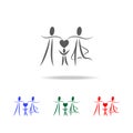 loving family icon. Elements of Valentine's Day in multi colored icons. Premium quality graphic design icon. Simple icon for webs Royalty Free Stock Photo