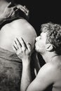 Loving happy couple pregnant woman with her husband Royalty Free Stock Photo