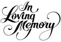 In loving memory - custom calligraphy text