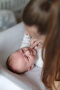 Loving mother with her 1 mounth baby boy Royalty Free Stock Photo