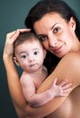 Loving mother holding baby Royalty Free Stock Photo