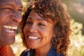 Loving Senior African American Couple Hiking Along Trail In Countryside Together Royalty Free Stock Photo