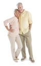 Loving Senior Couple Against White Background Royalty Free Stock Photo