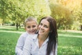 Loving son kissing his happy mother on the cheek Royalty Free Stock Photo