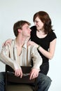 Loving teen couple