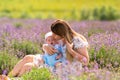 Loving young mother kissing her young baby boy Royalty Free Stock Photo