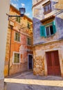 Lovran Istria Croatia. Vintage medieval buildings and houses Royalty Free Stock Photo