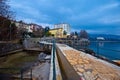 Lovran Lungomare sea walkway view Royalty Free Stock Photo