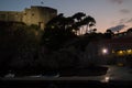 Lovrijenac Fort on a Cliff and Boats in Dubrovnik, Croatia