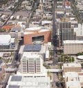 Low aerial view of city of Phoenix, Arizona Royalty Free Stock Photo