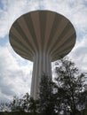 Low angel view of the mushroom shaped water tower