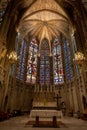 Low angle of the Carcassonne medieval citadel interior in the south of France