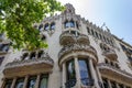 Low angle of the Casa Lleo Morera in Passeig de Gracia avenue, Barcelona, Catalonia, Spain.