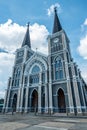 Low angle Catholic Church in Chanthaburi Thailand