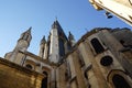 Low angle on catholic church on blue sy