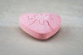 Low Angle Cracked Love U Candy Heart