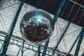 Low angle of disco ball Royalty Free Stock Photo