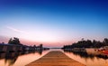 Low angle Dock on the Bay Royalty Free Stock Photo