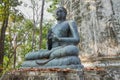 Low Angle Front Left Buddha Statue Giving The Firts Sermon