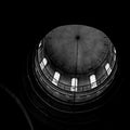 Low angle grayscale shot of the dome of a church in Karabagh Royalty Free Stock Photo