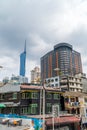 Low-angle of Merdeka 118 tower seen from Petronas Towers, Kuala Lumpur, Malaysia Royalty Free Stock Photo