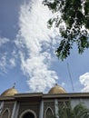 mosque dome and Blue Sky and soft cloud Royalty Free Stock Photo