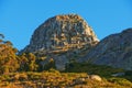 Low angle of a mountain peak in South Africa. Scenic landscape of a remote hiking location on Lions Head in Cape Town on