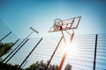 Low angle photo of basket that being on column