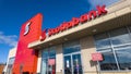 Low angle of Scotiabank entrance in Barrhaven, Ottawa Royalty Free Stock Photo