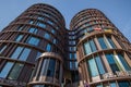 Low-angle shot of the Axel Towers in Copenhagen, Denmark