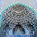 Low angle shot of the beautiful Shah Mosque captured in Isfahan, Iran