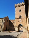 Low angle shot of Bolgheri Castle in Tuscany, Italy