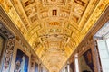 Low angle shot of the breathtaking ceiling of a Vatican museum