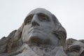 Low angle shot of the carved portrait of George Washington on Mount Rushmore Royalty Free Stock Photo