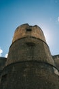 Low angle shot of the Castle of Evoramonte in Portugal