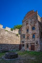 Low angle shot of the Castle Grodno in Zagorze Slaskie, Poland Royalty Free Stock Photo