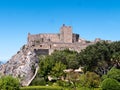 Low angle shot of the Castle Marvao in Portugal Royalty Free Stock Photo