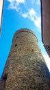 Low-angle shot of the castle of the small village of Campo Ligure in a Splendid Italian village