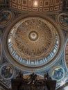 Low-angle shot of the ceiling of Basilica di San Pietro in Vatican