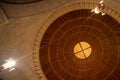 Low angle shot of the ceiling of the Christuskirche Protestant church in Mainz, Germany Royalty Free Stock Photo