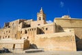 Low angle shot of Citadella Victoria, Gozo in Malta Royalty Free Stock Photo