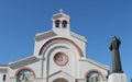 Low angle shot of the Convent of Friars Minor Capuchin of Pietrelcina facade Royalty Free Stock Photo