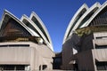 Low angle shot of the detail of Sydney Opera House in Australia on a clear day