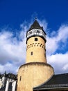 Low angle shot of the famous Bockenheimer Warte tower in Frankfurt, Germany