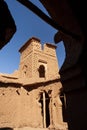 Detall, Kasbah of clay Ait Ben Haddou in Morocco