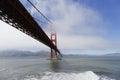 Low angle shot of Golden Gate Bridge Presidio in the USA during a daytime Royalty Free Stock Photo