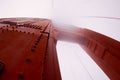 Low-angle shot of the Golden Gate Bridge in San Francisco, California Royalty Free Stock Photo