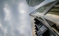 Low angle shot of  high-rise buildings in the financial district of Toronto Canada Royalty Free Stock Photo